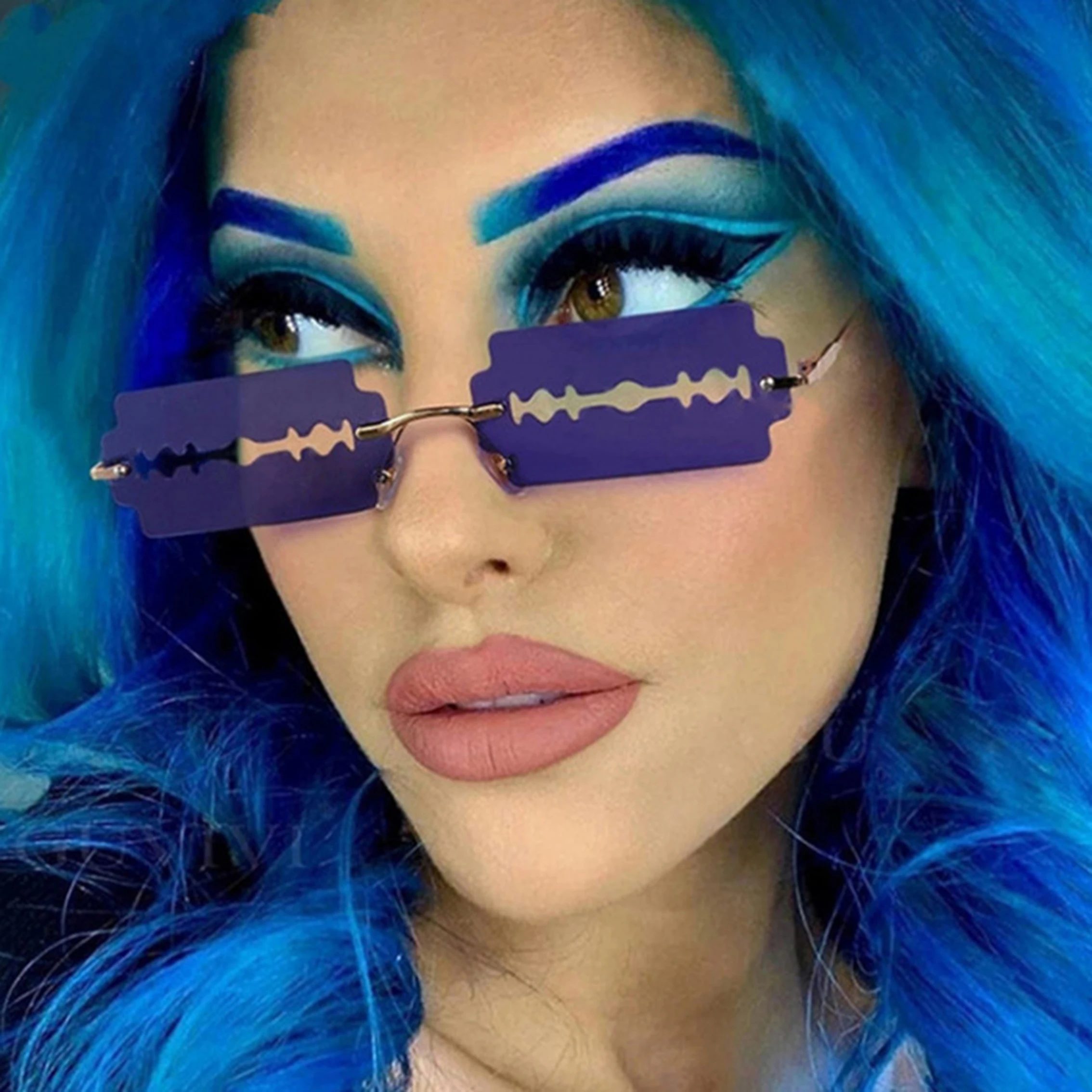 2021 new style design cool personality frameless edge sunglasses, fashionable dazzle color sunglasses
2021 new style design cool personality frameless edge sunglasses, fashionable dazzle color sunglasses