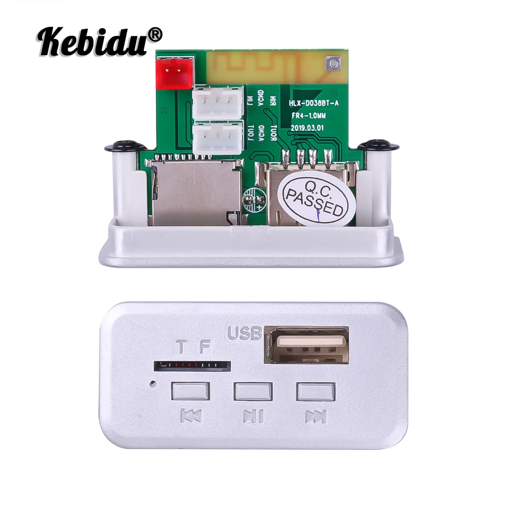Kebidu 12 В мини беспроводной Bluetooth 5 0 MP3 декодер плата аудио модуль WMA Поддержка USB FM TF