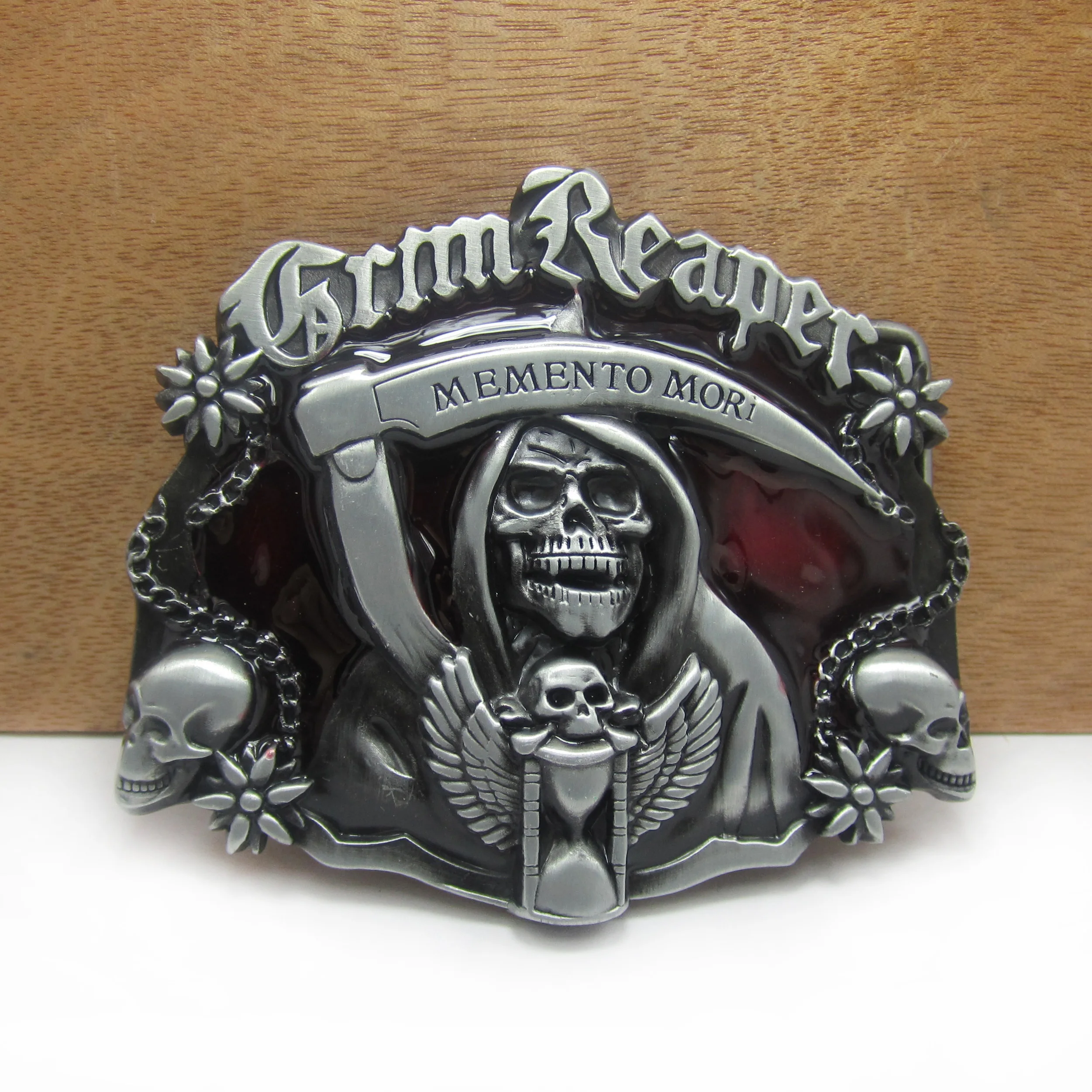 BuckleClub оптовая продажа красный GRIM REAPER супер герой фильм ковбойские джинсы подарок
