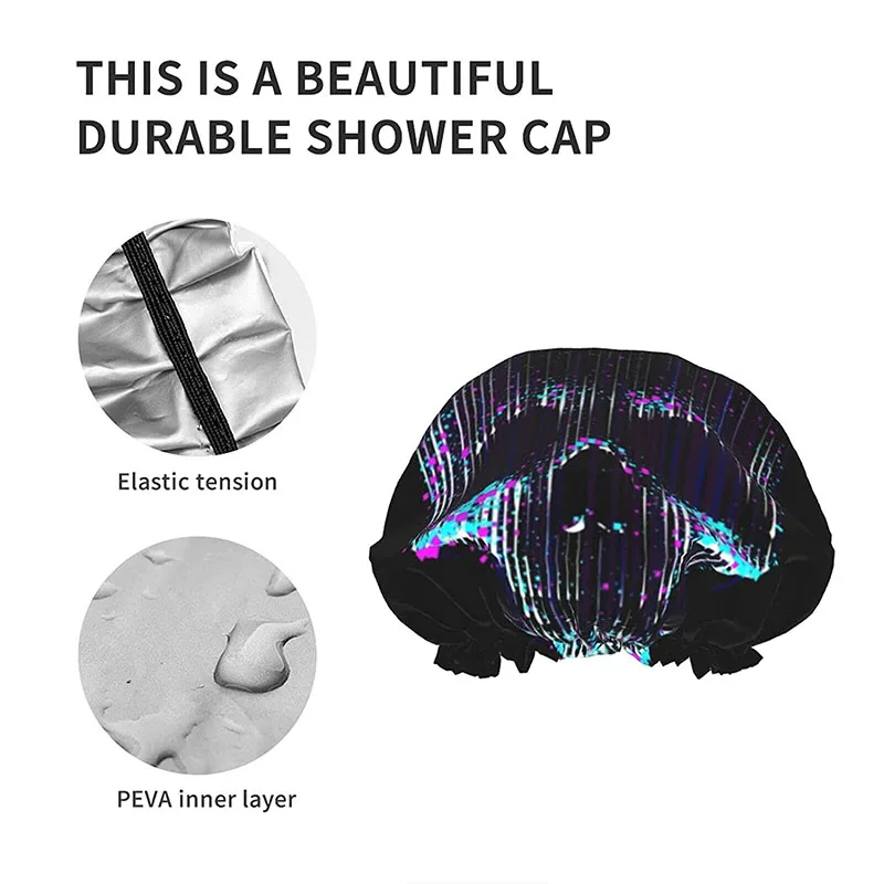 Waterproof shower cap Double shower cap with adjustable elastic band Women's shower cap for long and thick hair
Waterproof shower cap Double shower cap with adjustable elastic band Women's shower cap for long and thick hair