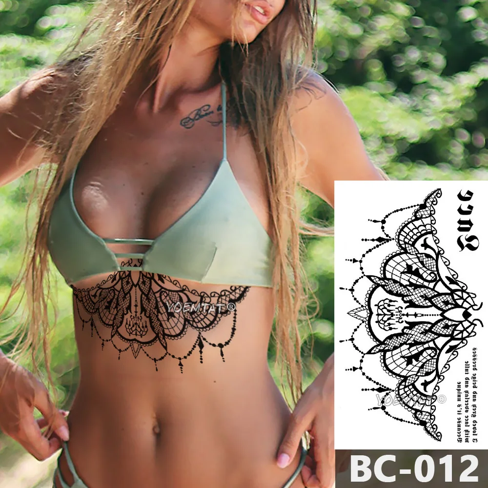 1 Sheet Chest Body Tattoo Temporary Waterproof Jewelry Butterfly leaf lace pattern Decal Waist Art Tattoo Sticker for Women
1 Sheet Chest Body Tattoo Temporary Waterproof Jewelry Butterfly leaf lace pattern Decal Waist Art Tattoo Sticker for Women