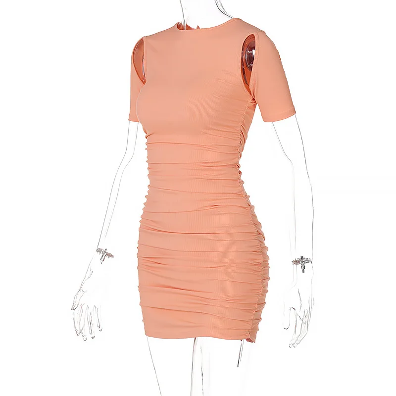 Ribbed Knitted Bodycon Ruched Short Mini Dress Women Summer Casual Sexy Party Night Club Short Sleeve Dress Female Streetwear
Ribbed Knitted Bodycon Ruched Short Mini Dress Women Summer Casual Sexy Party Night Club Short Sleeve Dress Female Streetwear