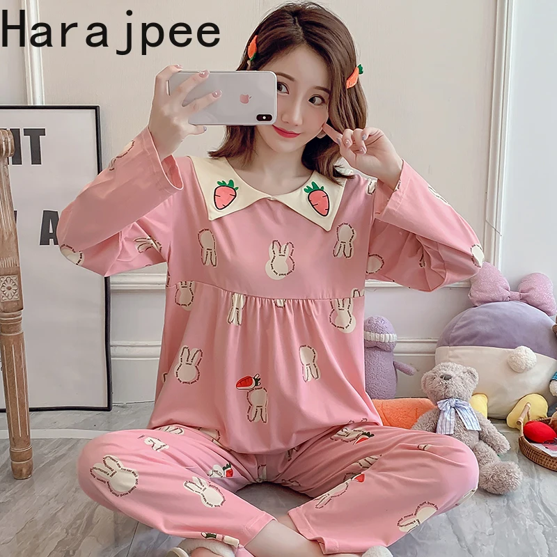 Harajpee Princess Style Pajamas Female 2021 New Doll Collar Cotton Long Sleeve Spring and Autumn Home Clothes Set Lovely Rabbit
Harajpee Princess Style Pajamas Female 2021 New Doll Collar Cotton Long Sleeve Spring and Autumn Home Clothes Set Lovely Rabbit