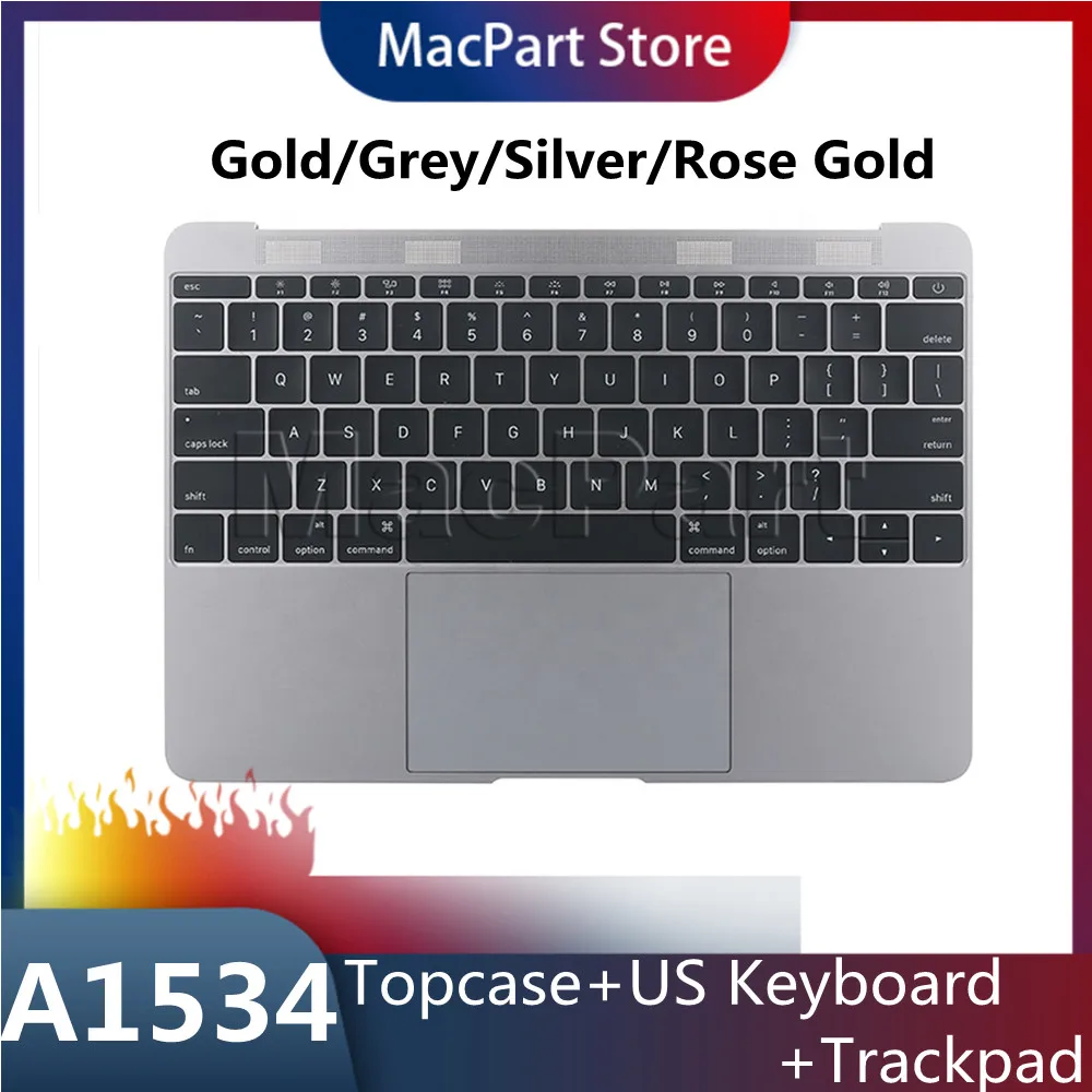 Для Macbook 12 дюймов A1534 Topcase с подсветкой клавиатуры США трекпад