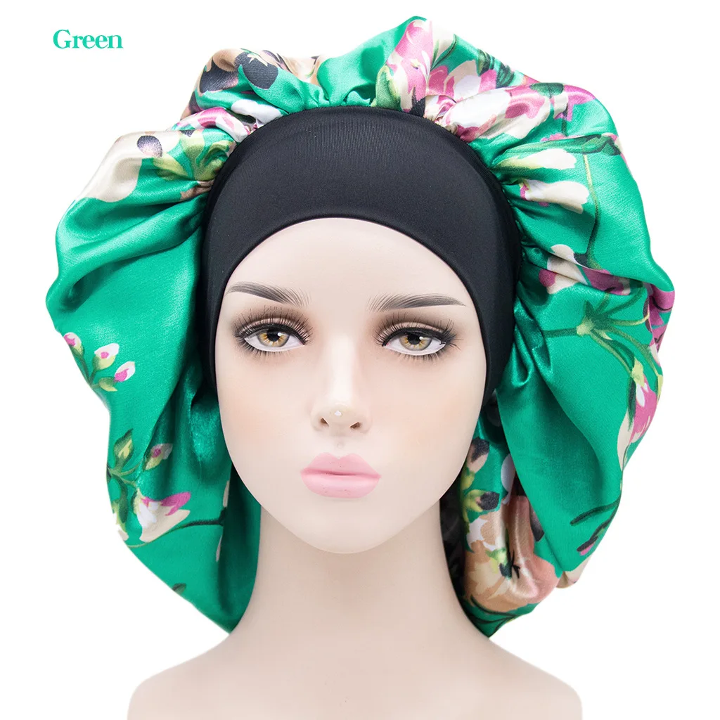 New Double-Layer Printed Satin Nightcap Elastic Wide-Brimmed Adult Hat Confinement Pile Cap Wholesale Stain Bonnet
New Double-Layer Printed Satin Nightcap Elastic Wide-Brimmed Adult Hat Confinement Pile Cap Wholesale Stain Bonnet