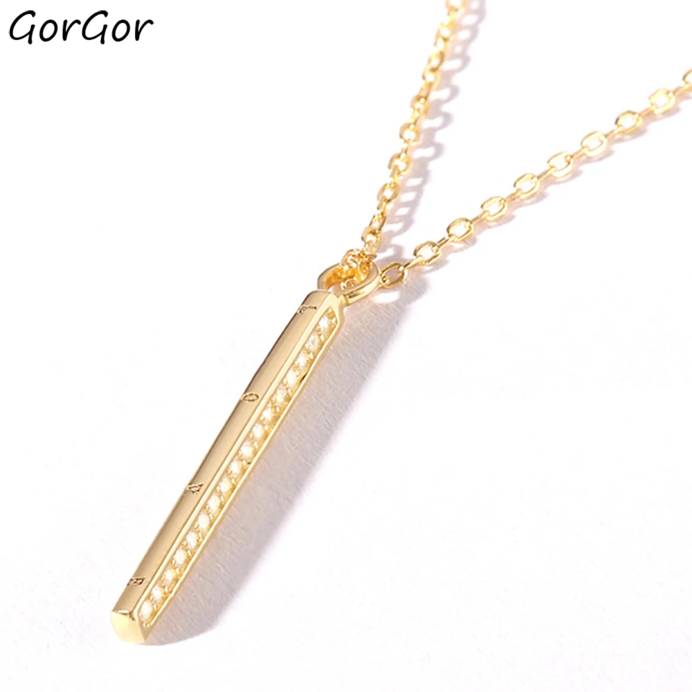 GorGor Necklace Women 925 Sterling Cuboid Cubic Zirconia Pendant Gold Plated Luxury Creative Birthday Jewelry 60300671470
GorGor Necklace Women 925 Sterling Cuboid Cubic Zirconia Pendant Gold Plated Luxury Creative Birthday Jewelry 60300671470