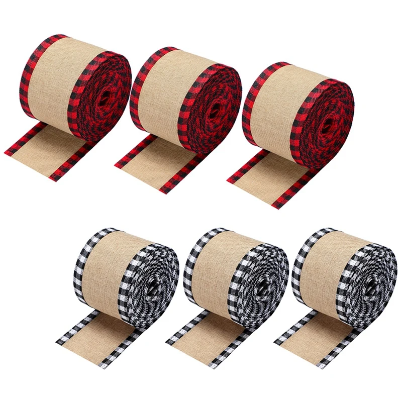 3 Rolls Buffalo Plaid Wired Edge Ribbons Christmas Burlap Fabric Craft Ribbon Natural Wrapping Ribbon Rolls
3 Rolls Buffalo Plaid Wired Edge Ribbons Christmas Burlap Fabric Craft Ribbon Natural Wrapping Ribbon Rolls