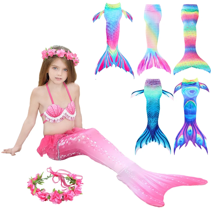 Kids Swimmable Mermaid Tail for Girls Swimming Bating Suit Mermaid Costume Swimsuit with Garland Children Swimsuit
Kids Swimmable Mermaid Tail for Girls Swimming Bating Suit Mermaid Costume Swimsuit with Garland Children Swimsuit