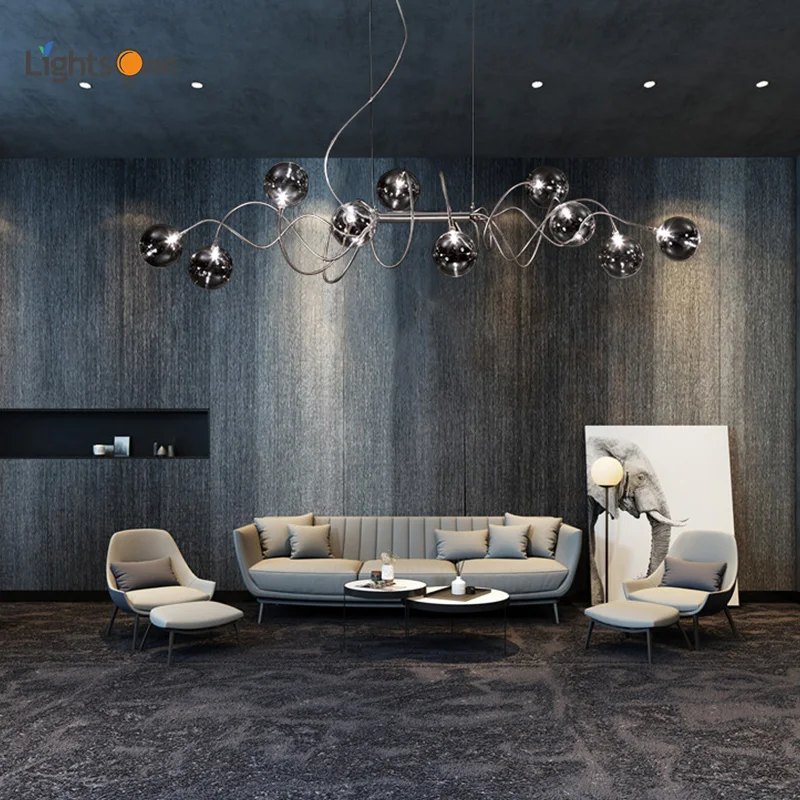 Nordic living room glass magic bean chandelier modern minimalist molecule bedroom creative personality restaurant bar lamps
Nordic living room glass magic bean chandelier modern minimalist molecule bedroom creative personality restaurant bar lamps