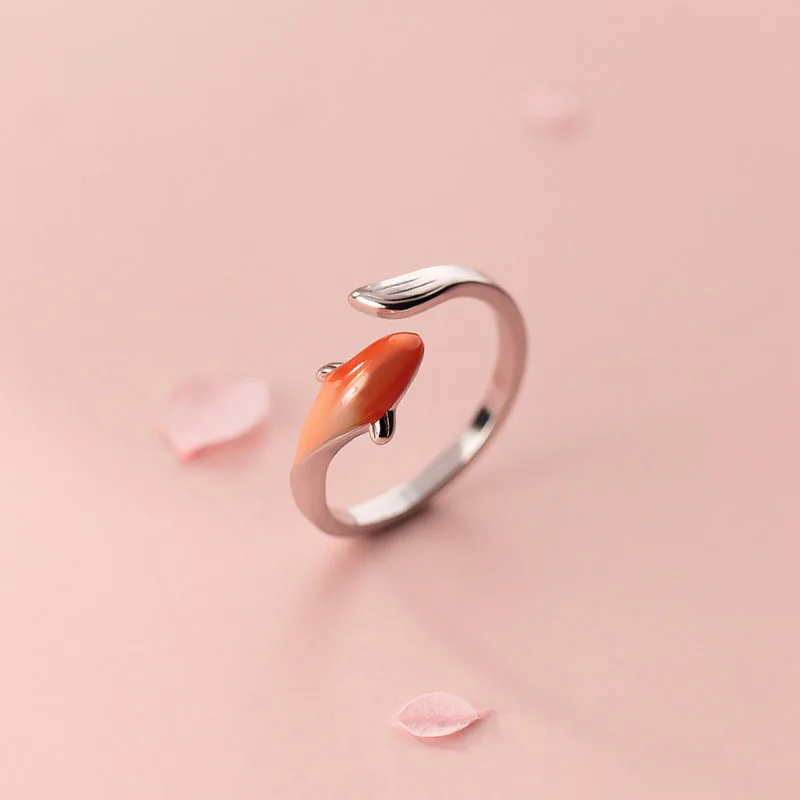 Милые Регулируемые кольца в виде рыбок Для женщин-подростков повязка на палец из