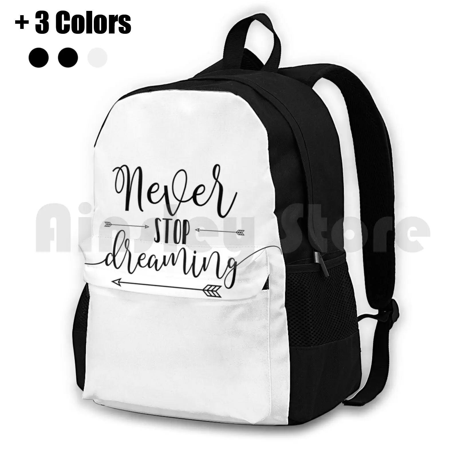 

Inspirational Quote-Never Stop Dreaming Outdoor Hiking Backpack Riding Climbing Sports Bag Inspirational Quote Never Stop
