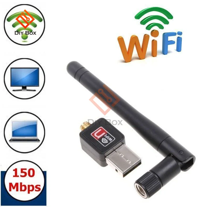 

150M External USB WiFi Adapter Portable Dongle Antenna Mini Wireless Network LAN Card 802.11n/g/b for Windows 2000/XP/XP64/Vista