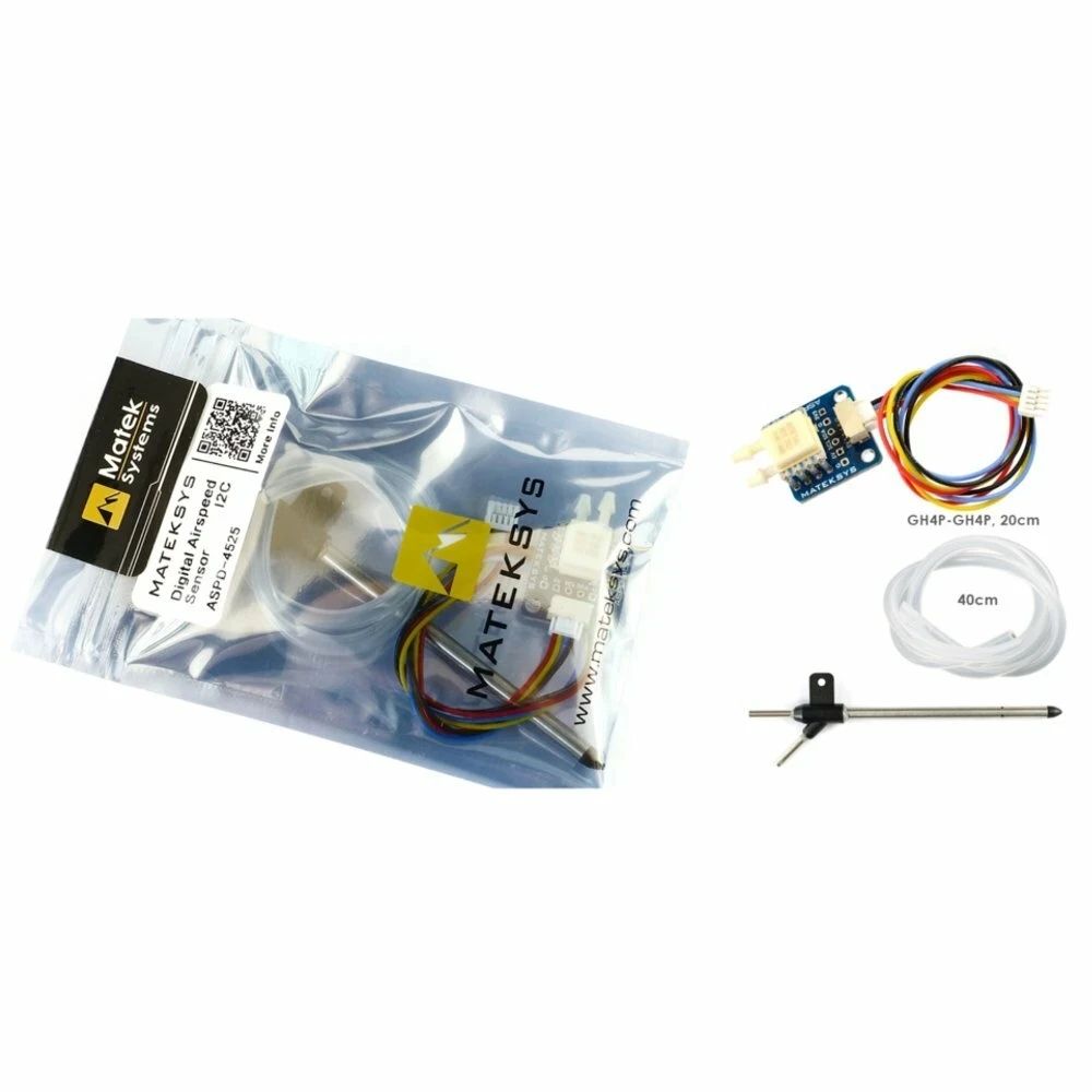 New style Matek System Digital Airspeed Sensor ASPD-4525 For Ardupilot Matek Flight Controller I2C FPV RC Airplane Fix-Wing
New style Matek System Digital Airspeed Sensor ASPD-4525 For Ardupilot Matek Flight Controller I2C FPV RC Airplane Fix-Wing