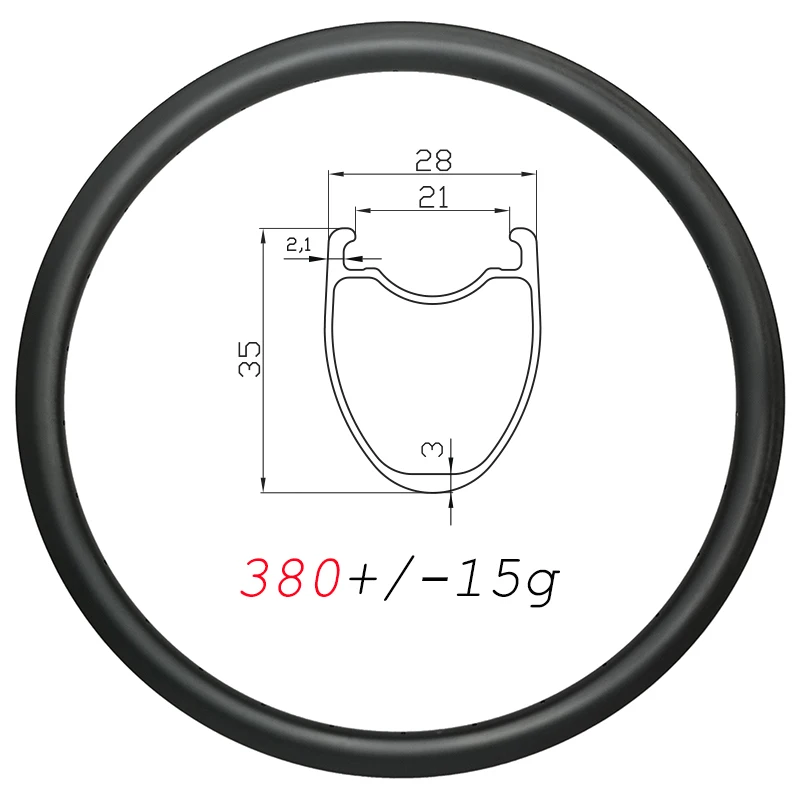700C Ultralight 380g 35mm deep all road gravel bike clincher tubeless disc carbon rim 35×28mm 21mm inner wide UD 3K 12K 20-32H
700C Ultralight 380g 35mm deep all road gravel bike clincher tubeless disc carbon rim 35×28mm 21mm inner wide UD 3K 12K 20-32H