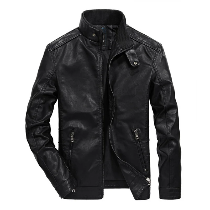 Men New arrival Casual Leather Jacket Stand Collar Motorcycle Leather Jackets Coats Slim Fit Zippers Biker Jacket Male
Men New arrival Casual Leather Jacket Stand Collar Motorcycle Leather Jackets Coats Slim Fit Zippers Biker Jacket Male