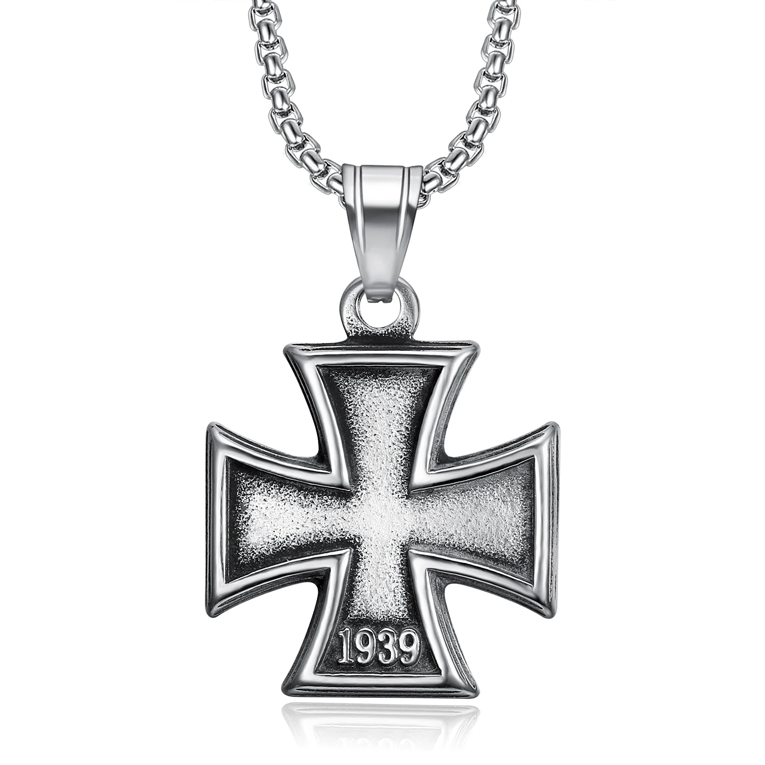 Vintage Stainless Steel Men Hip Hop 1939 Knights Templar Iron Cross Pendant Necklace Punk Biker Jewelry
Vintage Stainless Steel Men Hip Hop 1939 Knights Templar Iron Cross Pendant Necklace Punk Biker Jewelry