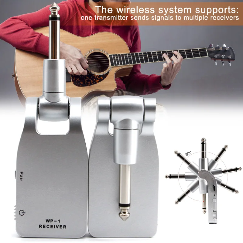 2.4G Wireless Guitar System Transmitter Receiver Built-in Rechargeable Battery DU55 | Электроника
