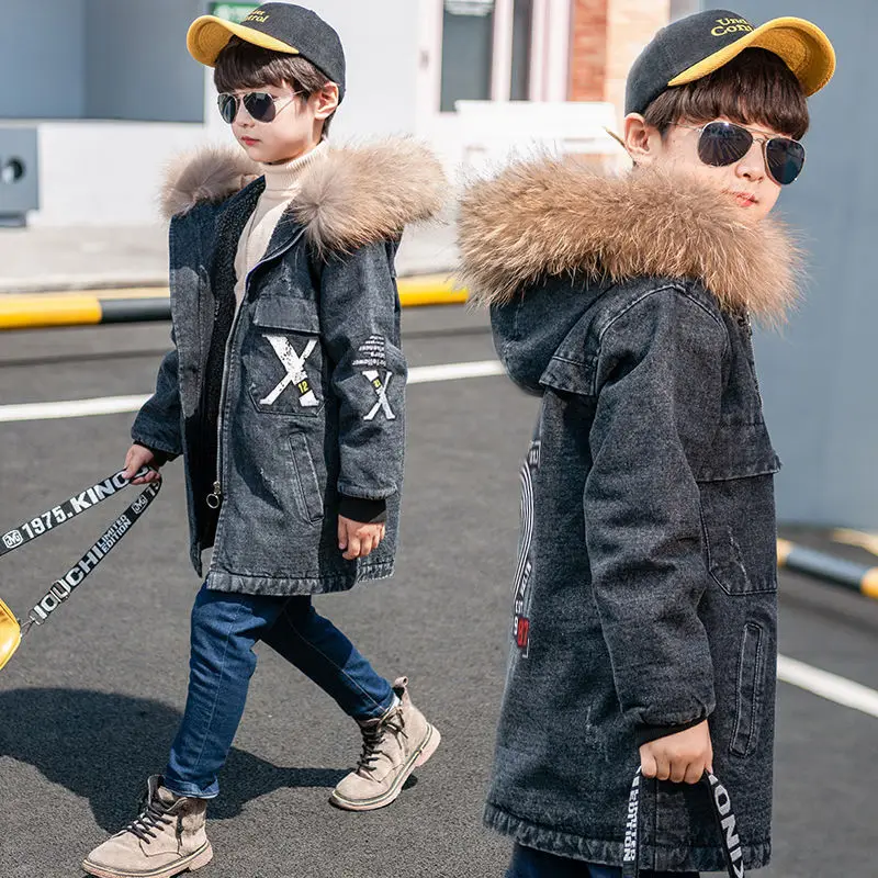 Winter Denim Jacket For Boy 2021 Plus Velvet Thickening Foreign Style Coat Mid-Length Casual Hooded Casual Children's Clothing
Winter Denim Jacket For Boy 2021 Plus Velvet Thickening Foreign Style Coat Mid-Length Casual Hooded Casual Children's Clothing
