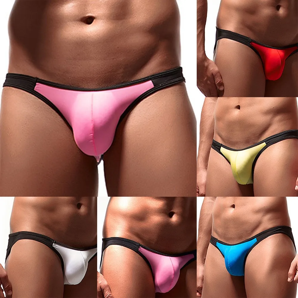 

Men Sexy Low-rise Underpants Erotic Temptation Breathable Thongs Ice Silk Bulge Pouch T-back G String Jockstrap Underwear Linger