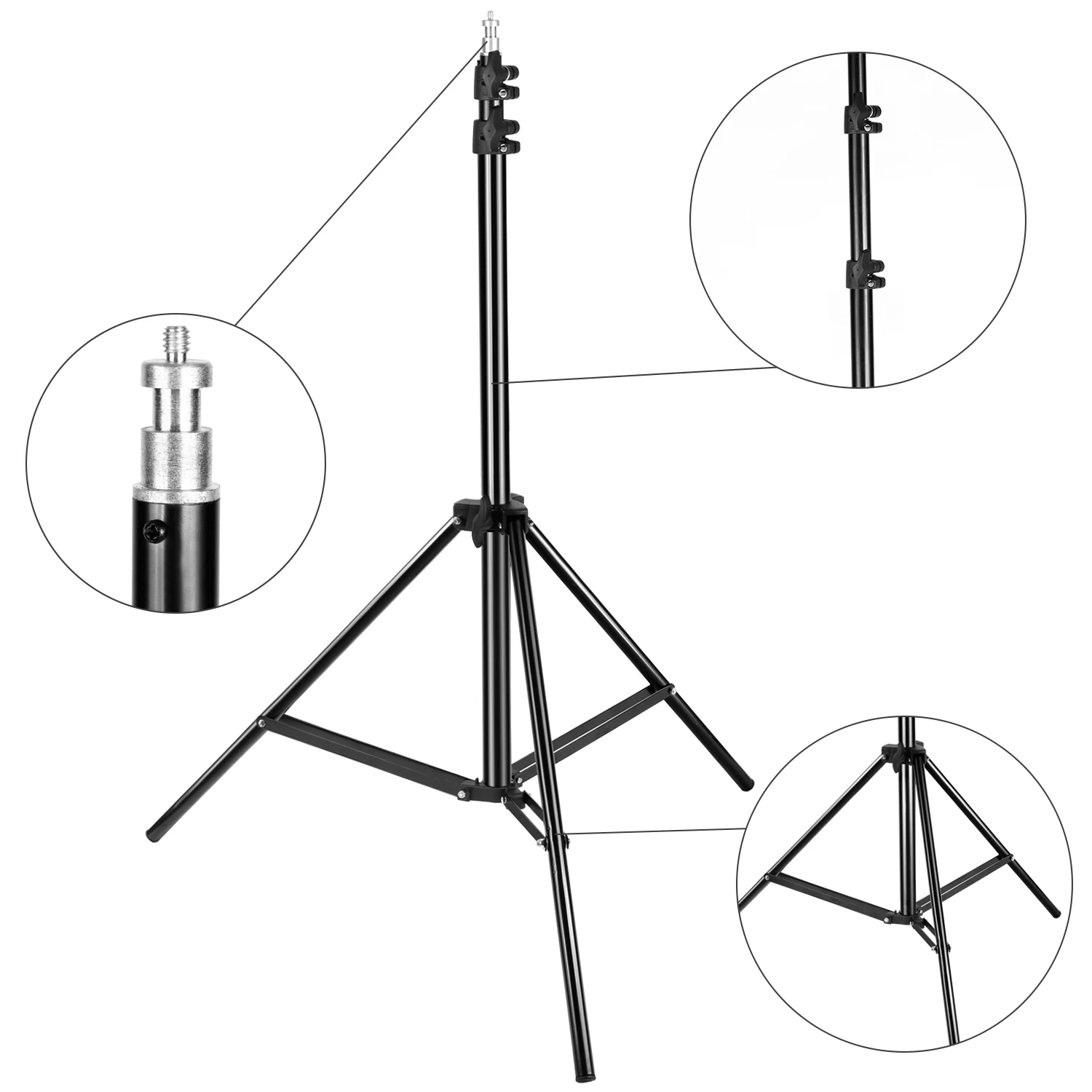 Neewer 3 PCs 75" Light Stands with 3 PCs 1/4" Screw Mini Ball Head for HTC Vive