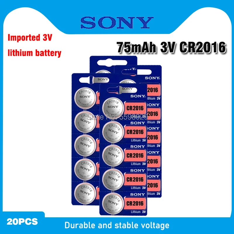 Оригинальная литиевая батарея Sony CR2016 3 в 20 шт./лот для автомобильных ключей, часов, пультов дистанционного управления, игрушек 2016 ECR2016 CR 2016, кн...
Оригинальная литиевая батарея Sony CR2016 3 в 20 шт./лот для автомобильных ключей, часов, пультов дистанционного управления, игрушек 2016 ECR2016 CR 2016, кн...