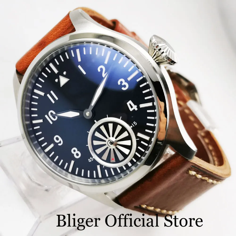 Mechanical Hand Winding Men Wristwatch 47mm Silver Color Brushed Case Luminous Hand Sterile Dial Special Design
Mechanical Hand Winding Men Wristwatch 47mm Silver Color Brushed Case Luminous Hand Sterile Dial Special Design