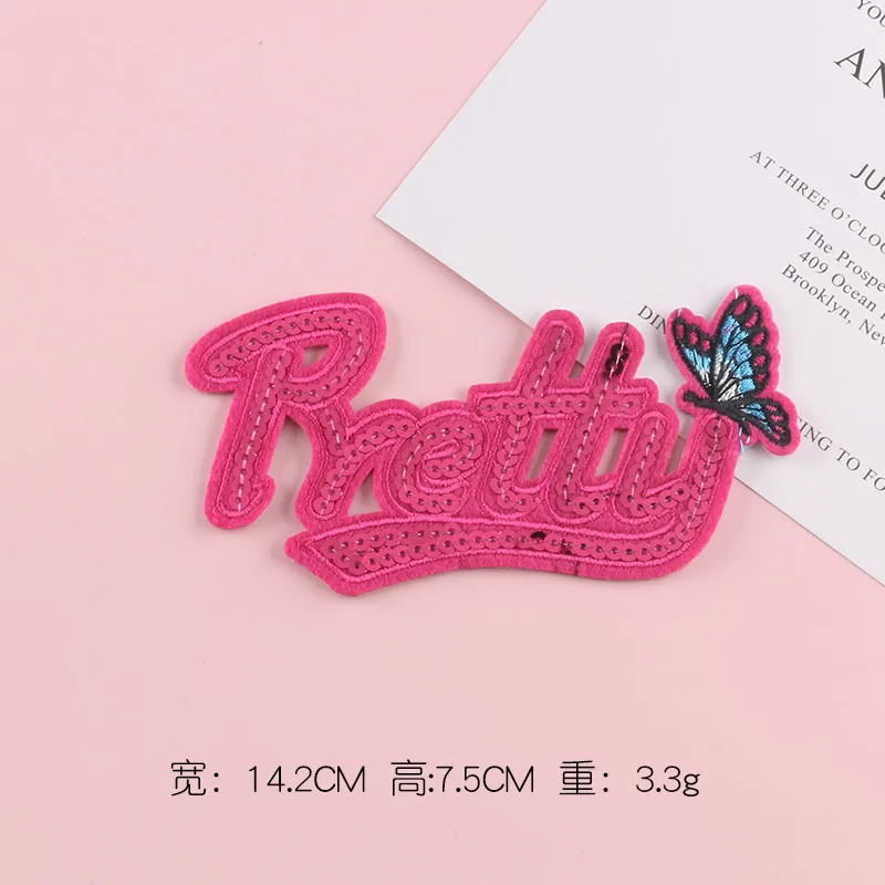 Embroidered Clothing Accessories Patch DIY English Letters Sequin Embroidery Cloth Stickers Parches Embroidery Iron Ones 
Embroidered Clothing Accessories Patch DIY English Letters Sequin Embroidery Cloth Stickers Parches Embroidery Iron Ones