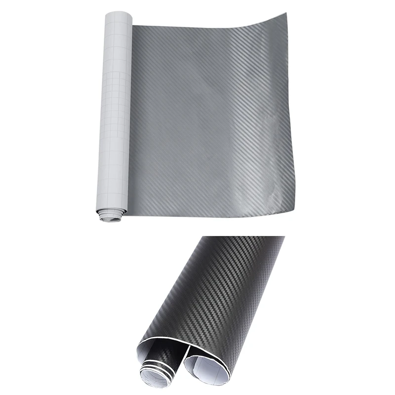 2 Pcs DIY 30X127 3D Carbon Fiber Decal Vinyl Film Wrap Roll Adhesive Car Sticker Sheet Black & Silver
2 Pcs DIY 30X127 3D Carbon Fiber Decal Vinyl Film Wrap Roll Adhesive Car Sticker Sheet Black & Silver