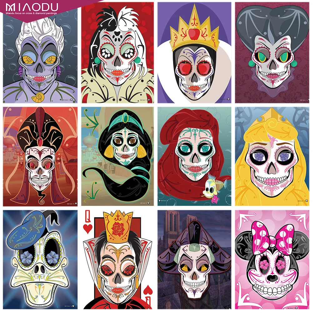 Disney Cartoon Princesses And Villains Marvel Sugar Skull 5D Diamond Painting Cross Stitch Kits Embroidery Art Home Decor Gift
Disney Cartoon Princesses And Villains Marvel Sugar Skull 5D Diamond Painting Cross Stitch Kits Embroidery Art Home Decor Gift