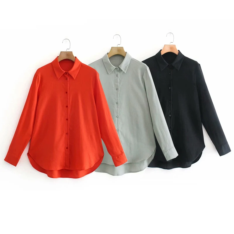 Za 2021 Women Solid Linen Blouse Shirt Long Sleeve Turn-down Collar Female Button-up Shirt Chic Tops LDSD2507
Za 2021 Women Solid Linen Blouse Shirt Long Sleeve Turn-down Collar Female Button-up Shirt Chic Tops LDSD2507