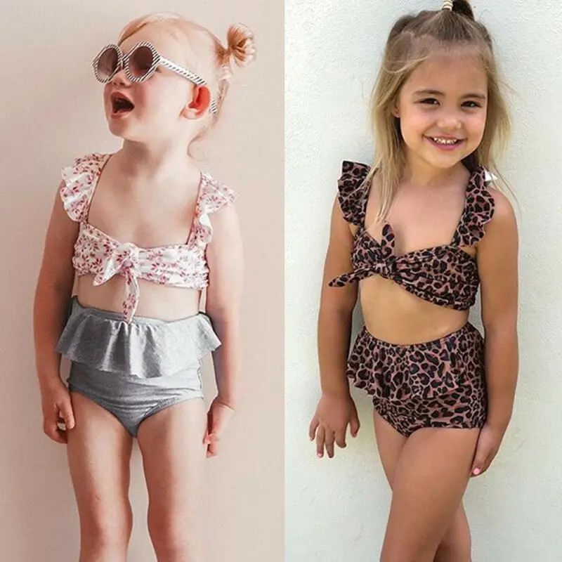 New Toddler Baby Girl Bikini Set Leopard Print Swimwear Kids High Waisted Ruffles Bathing Suit Bikini Outfits Swimsuit Set 2Pcs 
New Toddler Baby Girl Bikini Set Leopard Print Swimwear Kids High Waisted Ruffles Bathing Suit Bikini Outfits Swimsuit Set 2Pcs