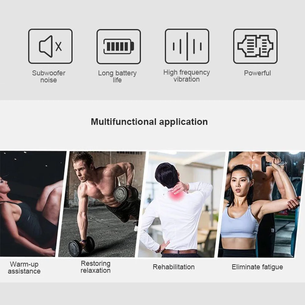 Tissue Massage Gun Muscle Massager Muscle Pain Management after Training Exercising Body Relaxation Slimming Shaping Pain Relief
Tissue Massage Gun Muscle Massager Muscle Pain Management after Training Exercising Body Relaxation Slimming Shaping Pain Relief