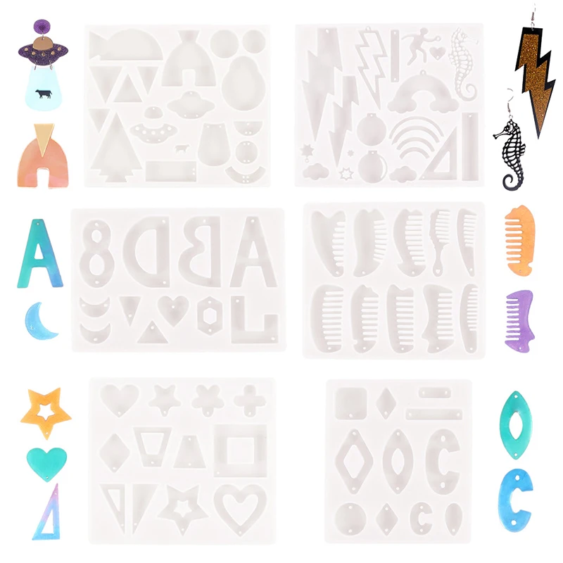 Creative Crystal Epoxy Resin UV Glue Mold Silicone Earring Pendant Comb Casting Silicone Mould DIY Molds Crafts Jewelry Making
Creative Crystal Epoxy Resin UV Glue Mold Silicone Earring Pendant Comb Casting Silicone Mould DIY Molds Crafts Jewelry Making