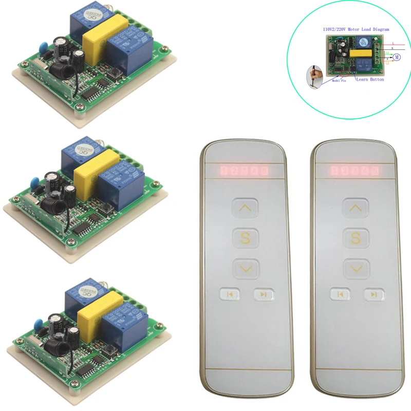 220V Tubular motor garage door / projection screen / shutters AC 110 V RF Wireless Remote Control switch
220V Tubular motor garage door / projection screen / shutters AC 110 V RF Wireless Remote Control switch