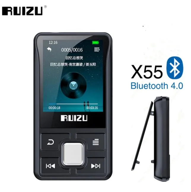 Новинка спортивный Bluetooth MP3 плеер с зажимом оригинальный музыкальный mp3 RUIZU X55 8 Гб