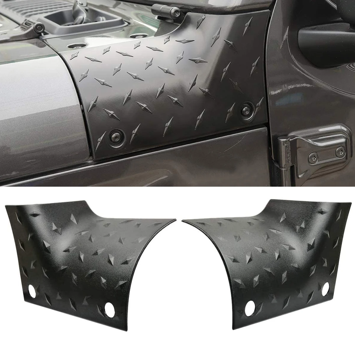 

Car Cowl Body Armor Outer Engine Hood Cowling Cover Guards For Jeep Wrangler JL JLU Sport Sahara Rubicon Gladiator JT 2018-2022