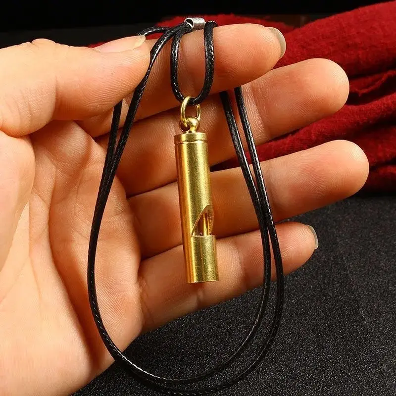 Pure Brass Outdoor Rescuing Whistle Children's Survival Whistle Metal Treble Training Wilderness Survival Equipment
Pure Brass Outdoor Rescuing Whistle Children's Survival Whistle Metal Treble Training Wilderness Survival Equipment