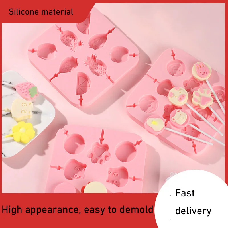 

Silicone Round Lollipop Bakeware Cake Molds Cake Chocolate Soap Pudding Jelly Candy Mould Pan Dinosaur Shapes Silicone Mold