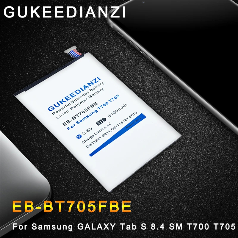 GUKEEDIANZI 5100 мА/ч EB BT705FBE планшеты батарея для Samsung GALAXY Tab S 8 4 SM T700 T705 литий ионные