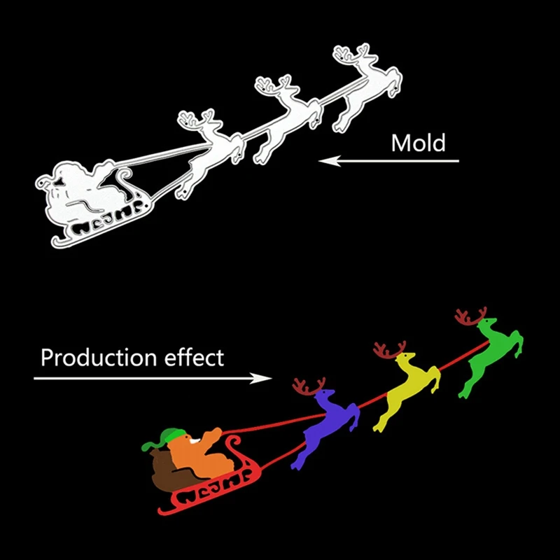 Фото Рождественские Санты с Санта оленями сани металлическая резка штамп для