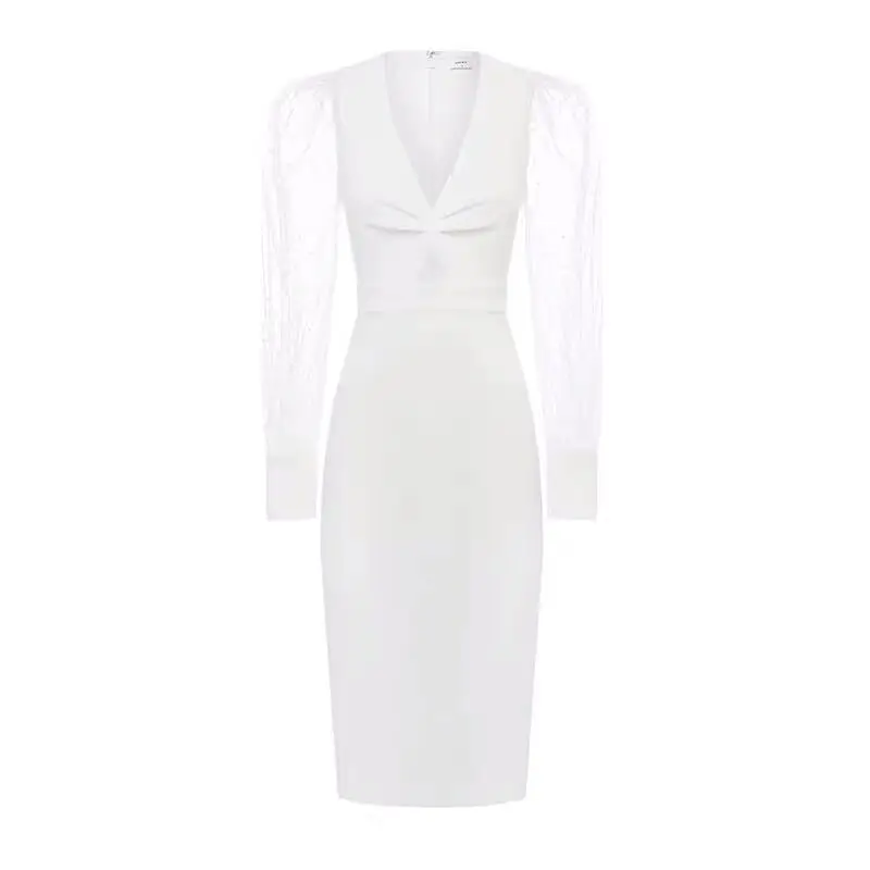 V-Neck Hollow Out White Dress Elegant Celebrity Party Dresses Top Quality Sexy Dress
V-Neck Hollow Out White Dress Elegant Celebrity Party Dresses Top Quality Sexy Dress
