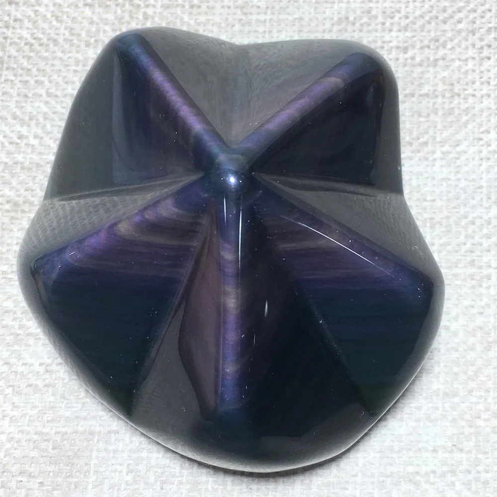 Natural Gemstone Purple Obsidian Crystal Feng Shui Healing Black Quartz Hand Made Five-Pointed Star Shape Home Decoration
Natural Gemstone Purple Obsidian Crystal Feng Shui Healing Black Quartz Hand Made Five-Pointed Star Shape Home Decoration