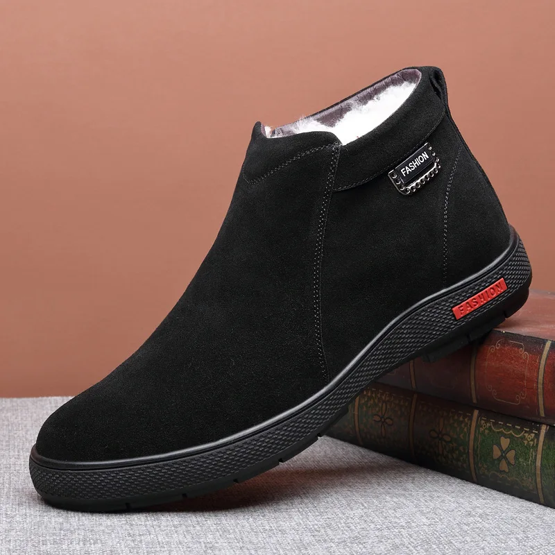 Men's Cotton Snow Boots Fashion Sneakers High-top Casual Plush Warm High-top Martin Boots Leather and Cashmere Men's Cotton Shoe
Men's Cotton Snow Boots Fashion Sneakers High-top Casual Plush Warm High-top Martin Boots Leather and Cashmere Men's Cotton Shoe