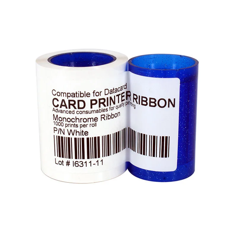 

New Printer Ribbon DC285W White Ribbon 1000 Prints For Datacard SP25 SP30 SP35 SP55 SP75 CP40 CP60 CP80 Card Printer