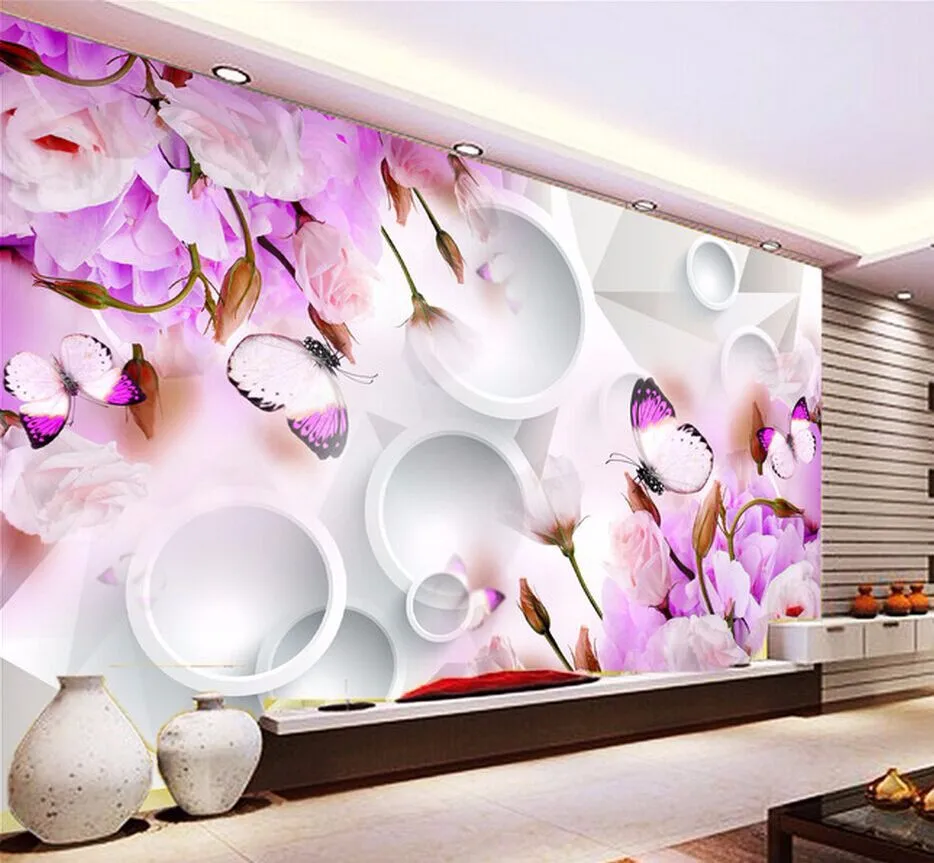 Chinese purple 3D circle Phalaenopsis living room TV sofa backdrop bedroom wallpaper murals Custom Size
Chinese purple 3D circle Phalaenopsis living room TV sofa backdrop bedroom wallpaper murals Custom Size