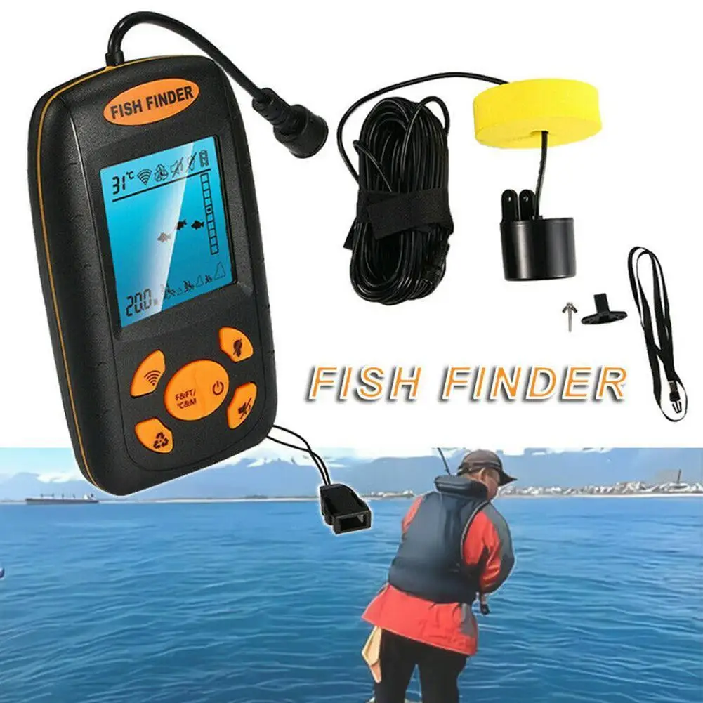 100m Lcd Portable Sonar Sensor Fish Finder Fishfinder Alarm Beam Transducer Sounder With Display Deeper Fishing Finder
100m Lcd Portable Sonar Sensor Fish Finder Fishfinder Alarm Beam Transducer Sounder With Display Deeper Fishing Finder