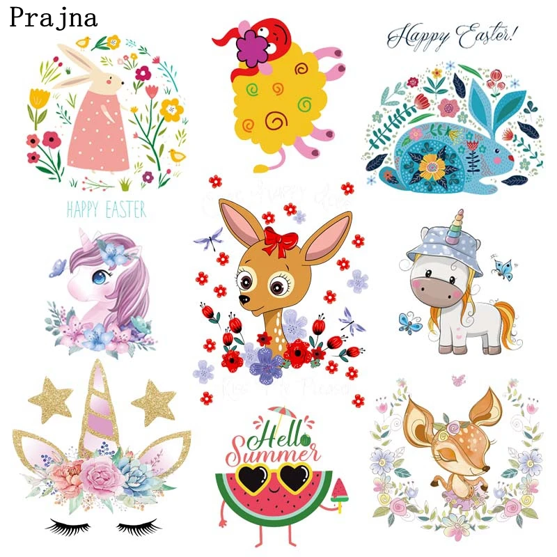 Cartoon Heat Transfer Patches DIY Rabbit/Giraffe/Unicorn Applique Iron-On Transfer Patches For Clothing Animal Thermal Stickers
Cartoon Heat Transfer Patches DIY Rabbit/Giraffe/Unicorn Applique Iron-On Transfer Patches For Clothing Animal Thermal Stickers