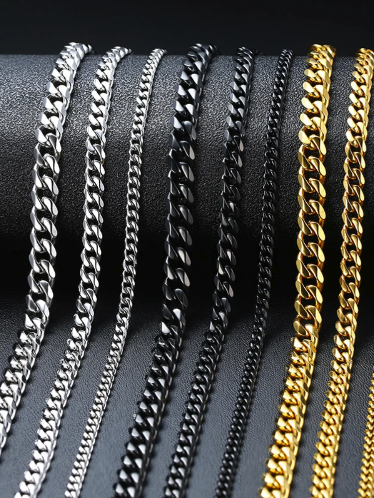 New Men's Titanium Steel Non-fading High-end Cuban Necklace Men and Women Global Hot Style Street Wild Chain Accessories
New Men's Titanium Steel Non-fading High-end Cuban Necklace Men and Women Global Hot Style Street Wild Chain Accessories