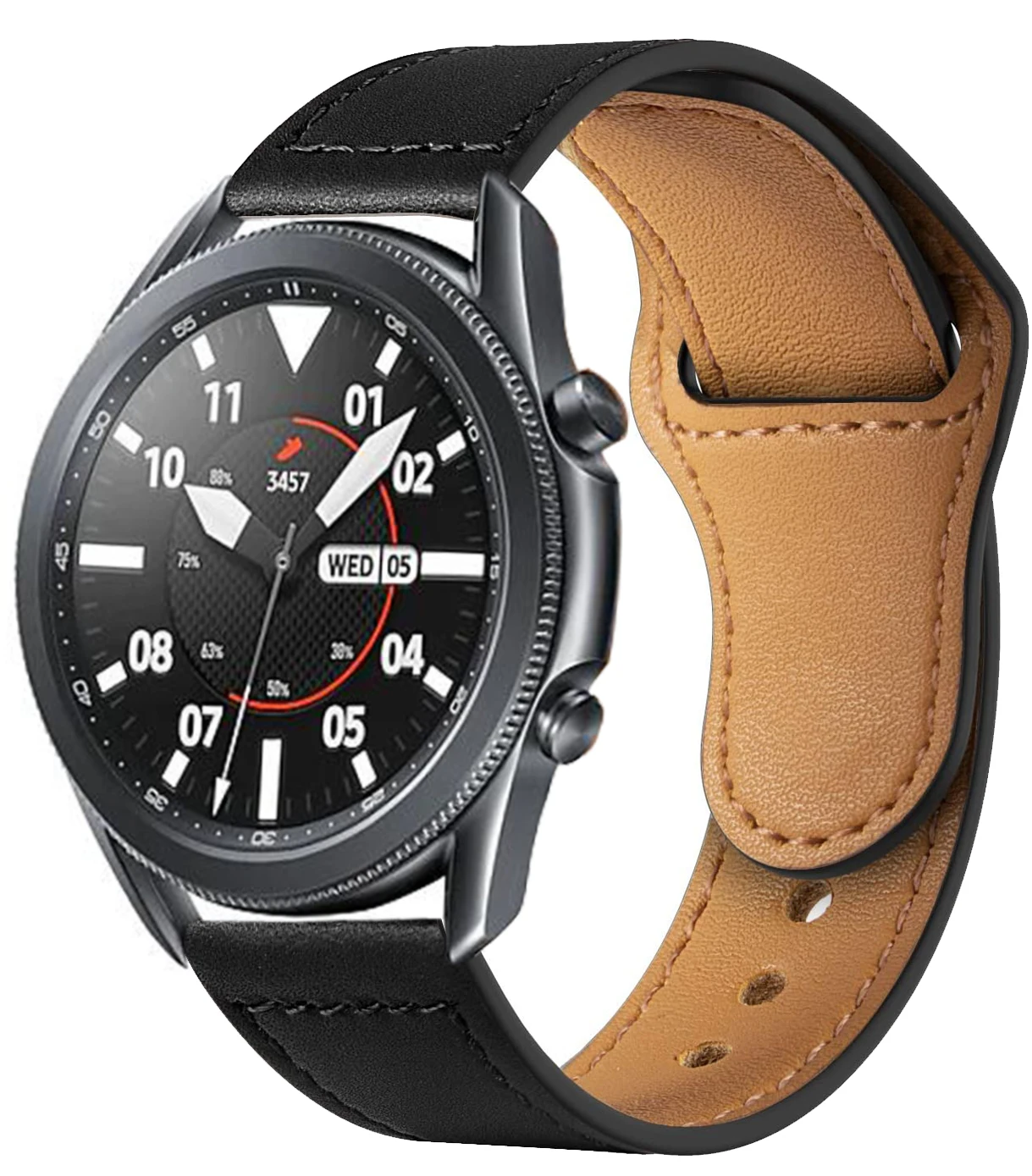 Ремешок кожаный для Samsung Galaxy watch 4/Classic 44 мм Active 2 браслет Huawei GT/2/Pro 3 45 мм/42 мм/46 20 22 -