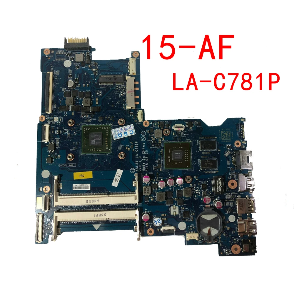 Материнская плата для ноутбука HP 15-AF ABL51 LA-C781P 813971-501 813971-001 аккумулятор большой емкости A8-7410 Процессор DDR3 материнская плата
Материнская плата для ноутбука HP 15-AF ABL51 LA-C781P 813971-501 813971-001 аккумулятор большой емкости A8-7410 Процессор DDR3 материнская плата